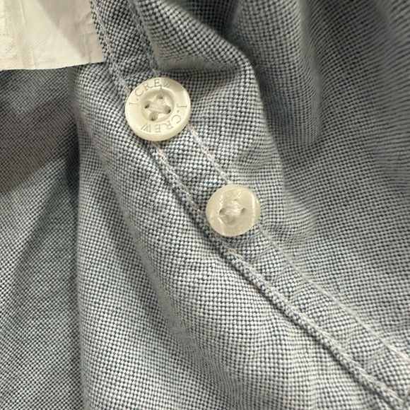 J. Crew Oxford Short Sleeve Button Down Shirt Blue Size Large - Picture 7 of 7